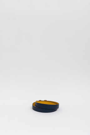 H Belt Buckle & Reversible Leather Strap