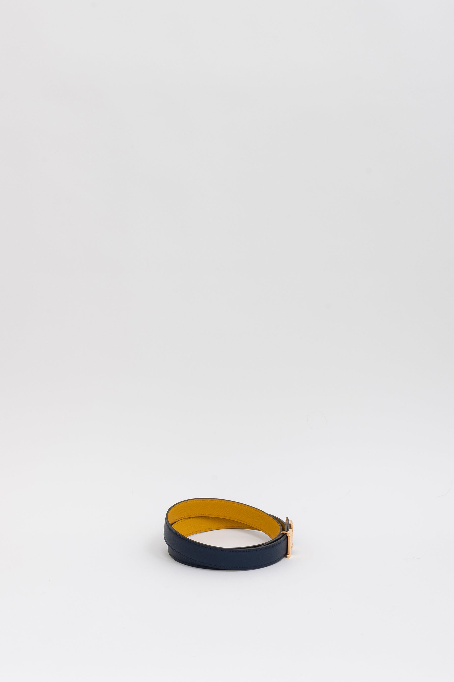 H Belt Buckle & Reversible Leather Strap