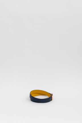 H Belt Buckle & Reversible Leather Strap
