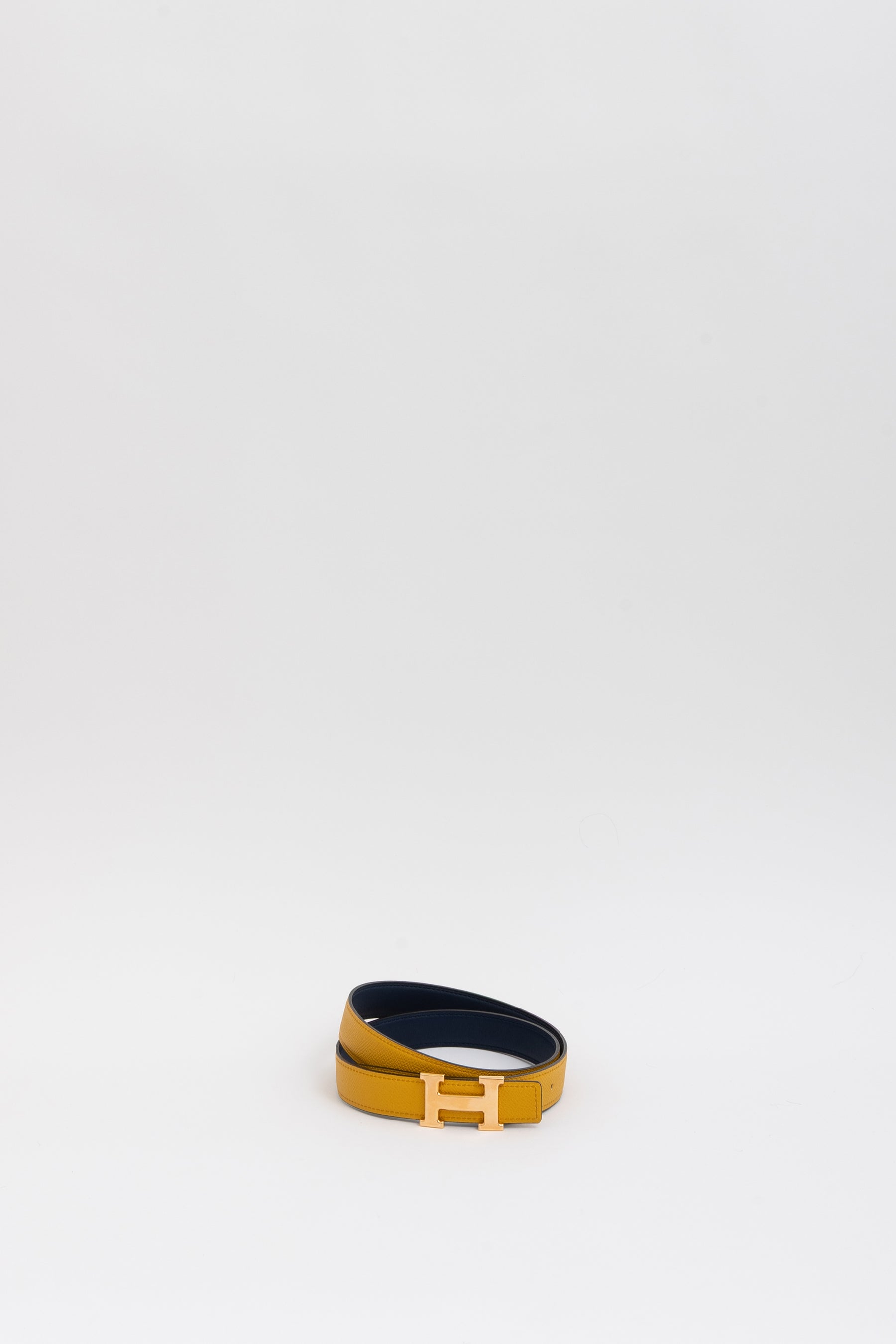H Belt Buckle & Reversible Leather Strap