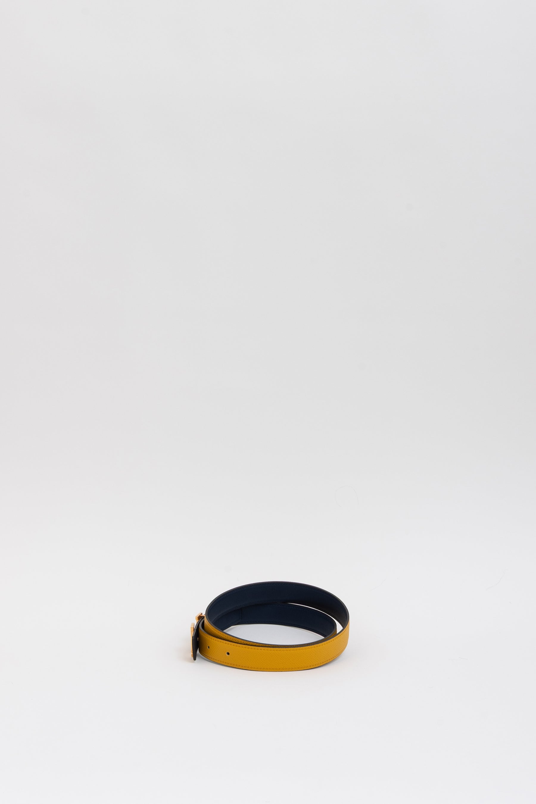 H Belt Buckle & Reversible Leather Strap