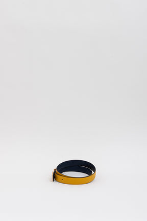 H Belt Buckle & Reversible Leather Strap