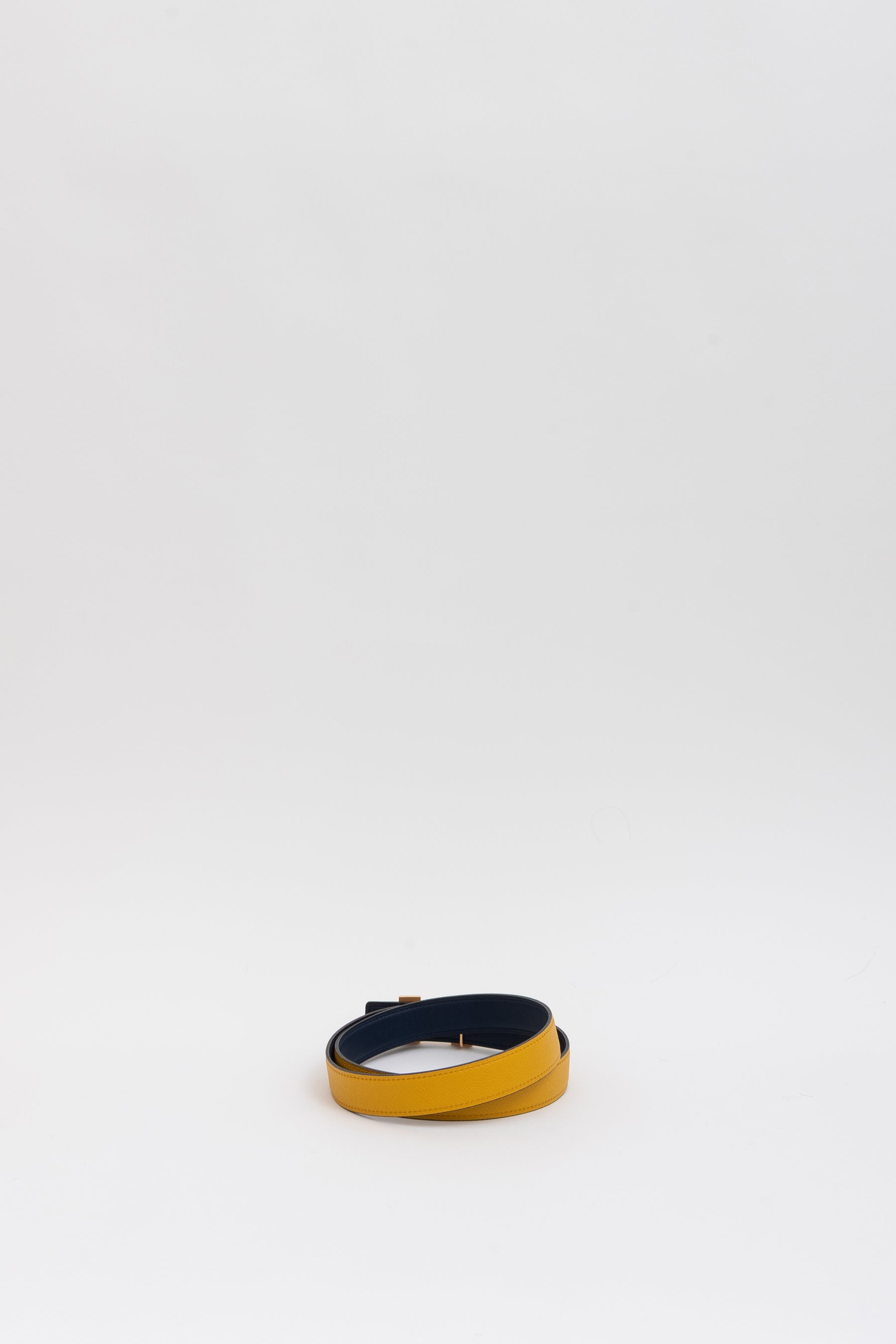 H Belt Buckle & Reversible Leather Strap