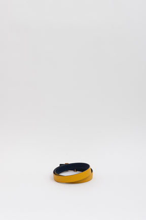 H Belt Buckle & Reversible Leather Strap