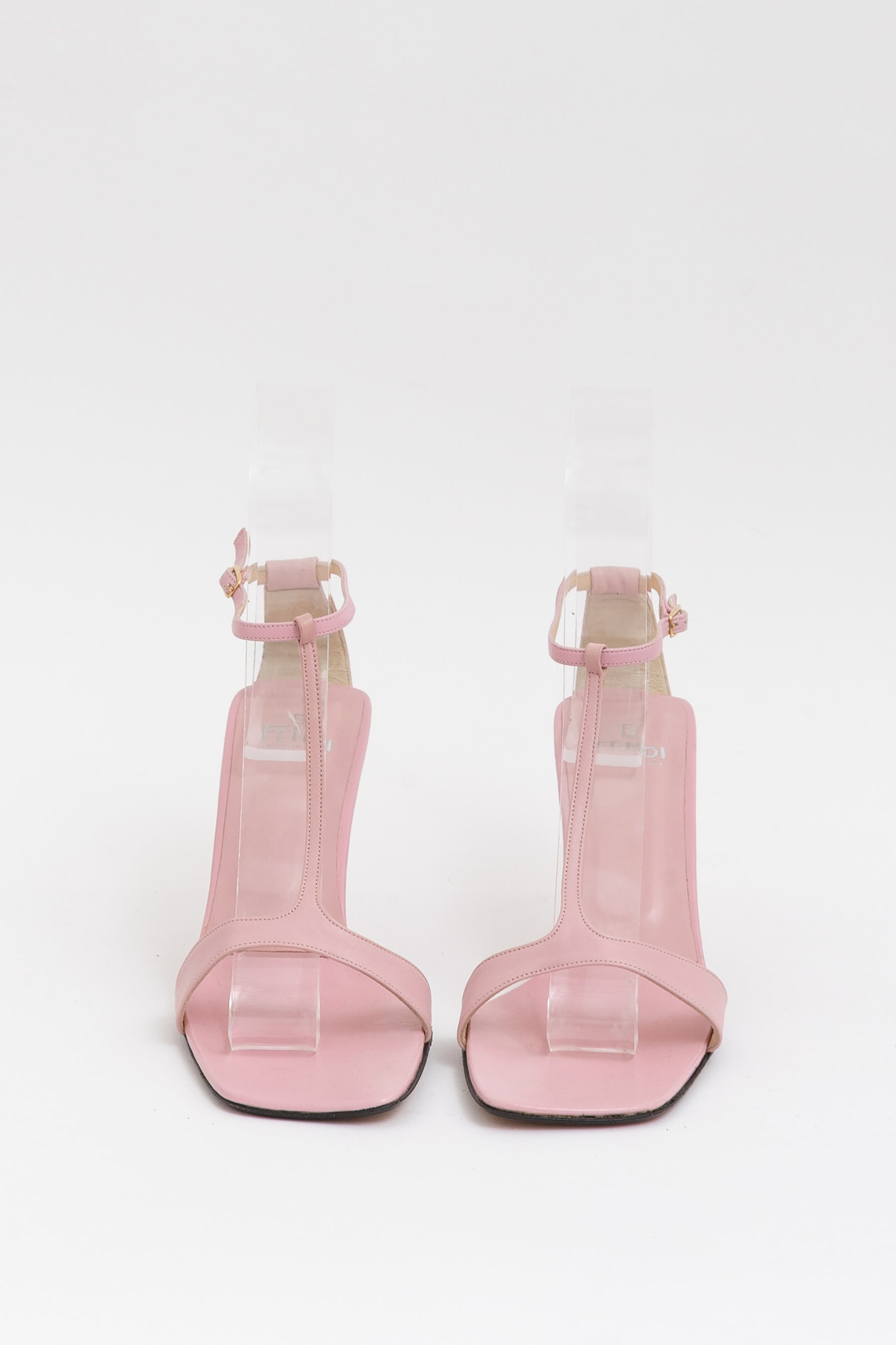 Fendi T Bar Strappy Sandals