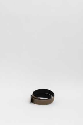 H Belt Buckle & Reversible Leather Strap