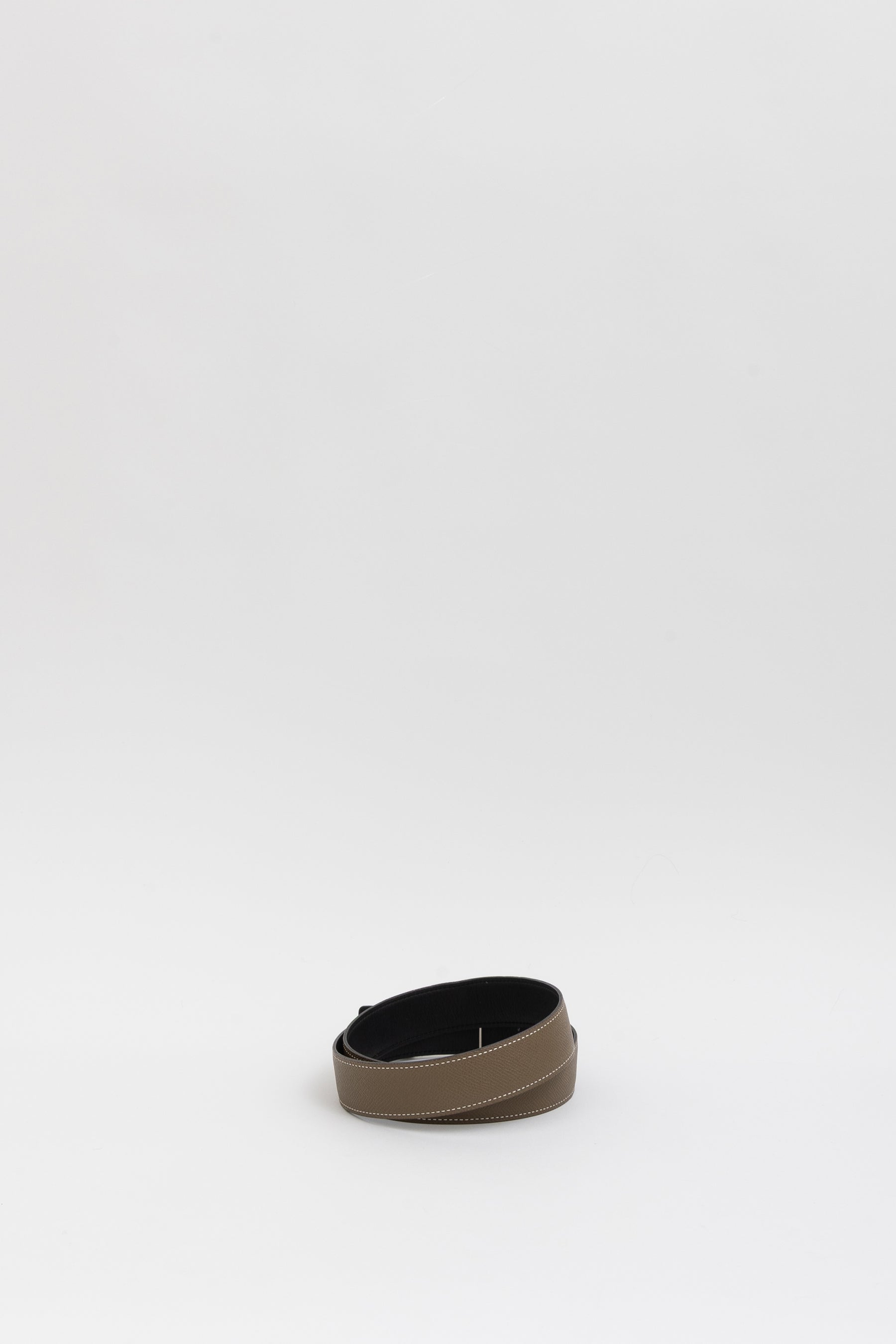 H Belt Buckle & Reversible Leather Strap