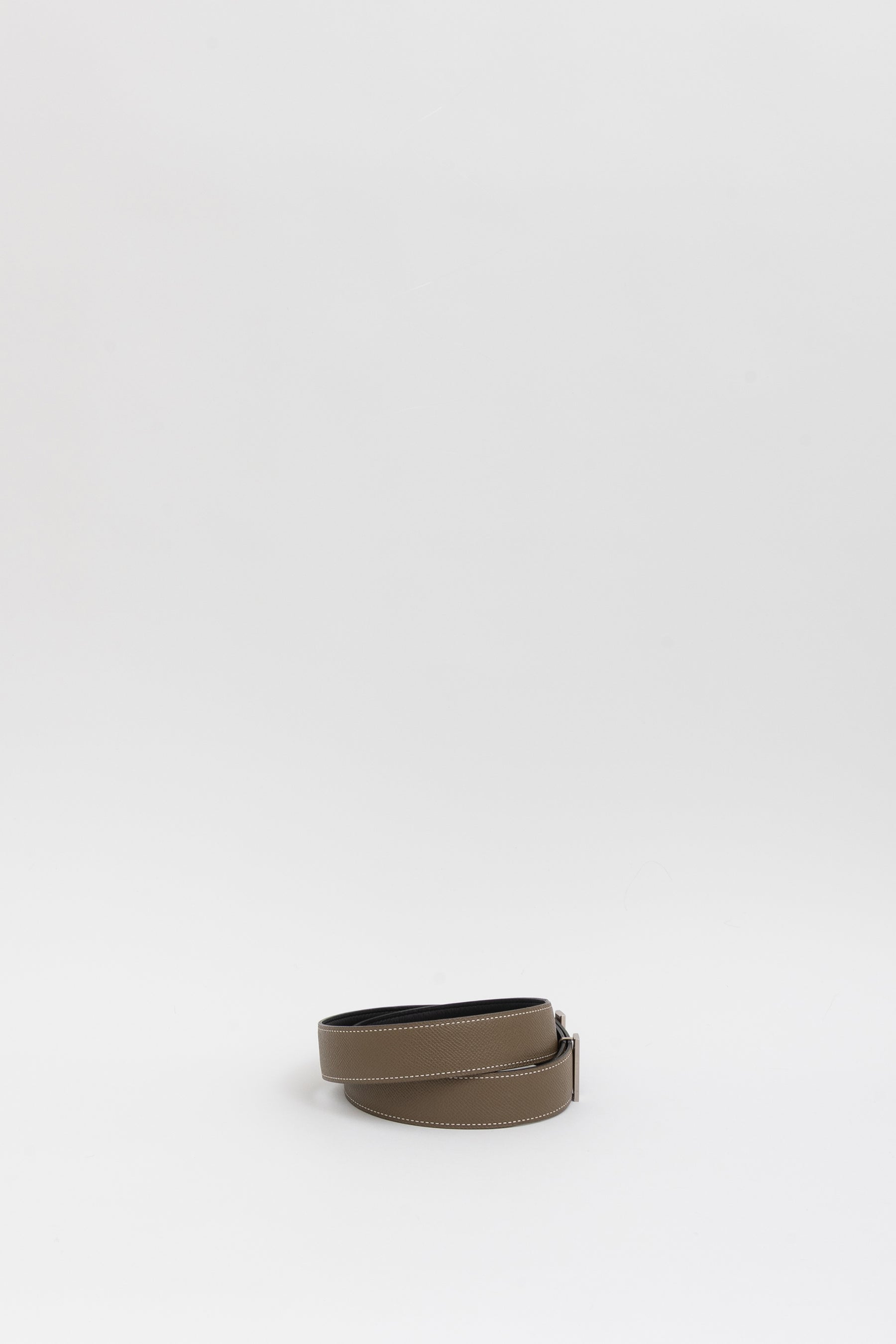 H Belt Buckle & Reversible Leather Strap