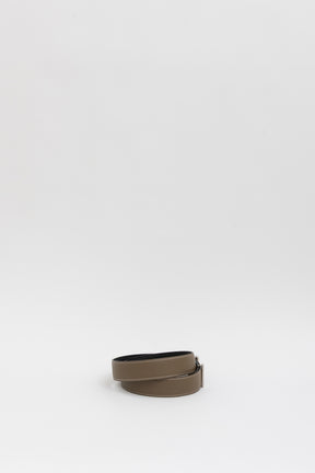 H Belt Buckle & Reversible Leather Strap
