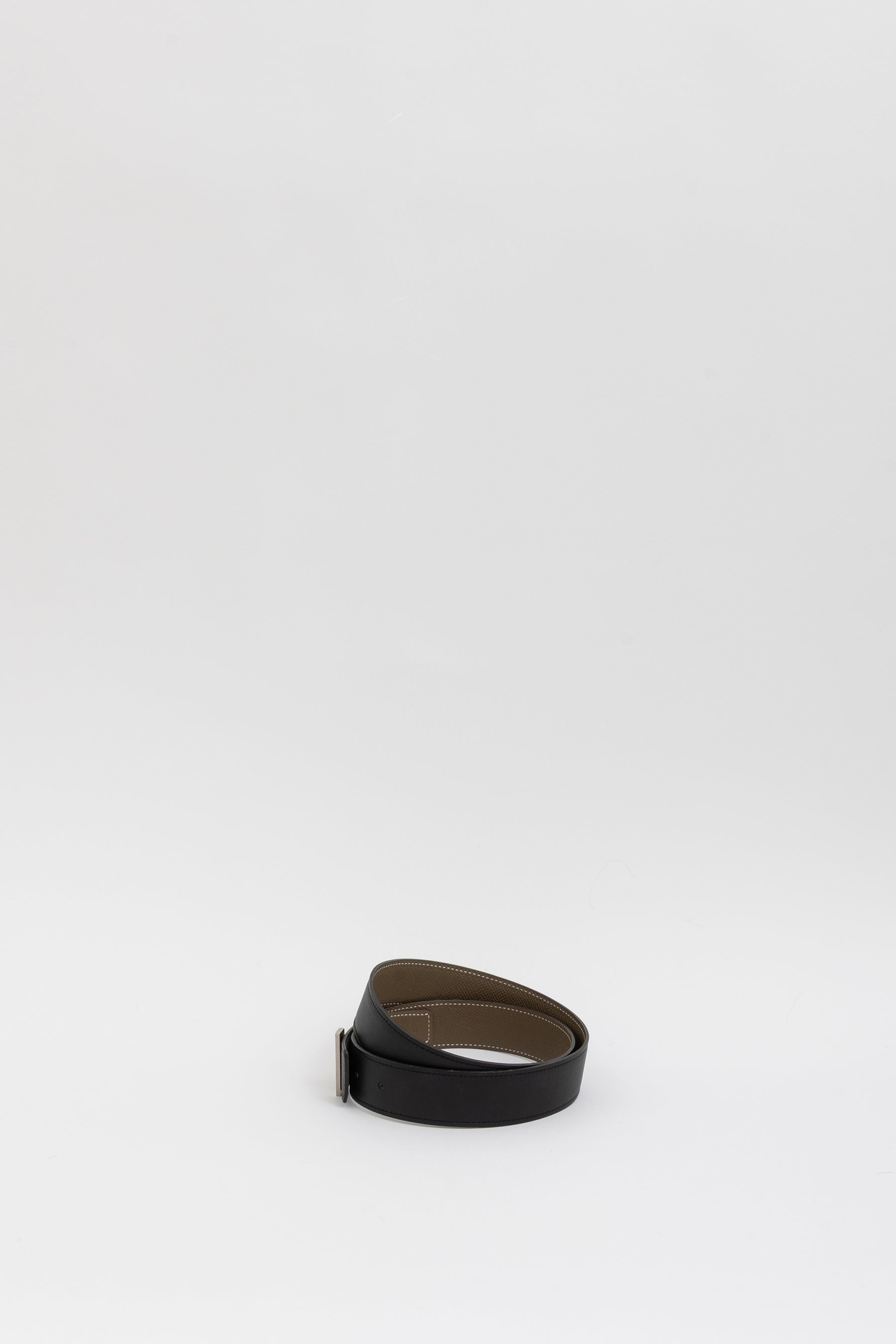 H Belt Buckle & Reversible Leather Strap