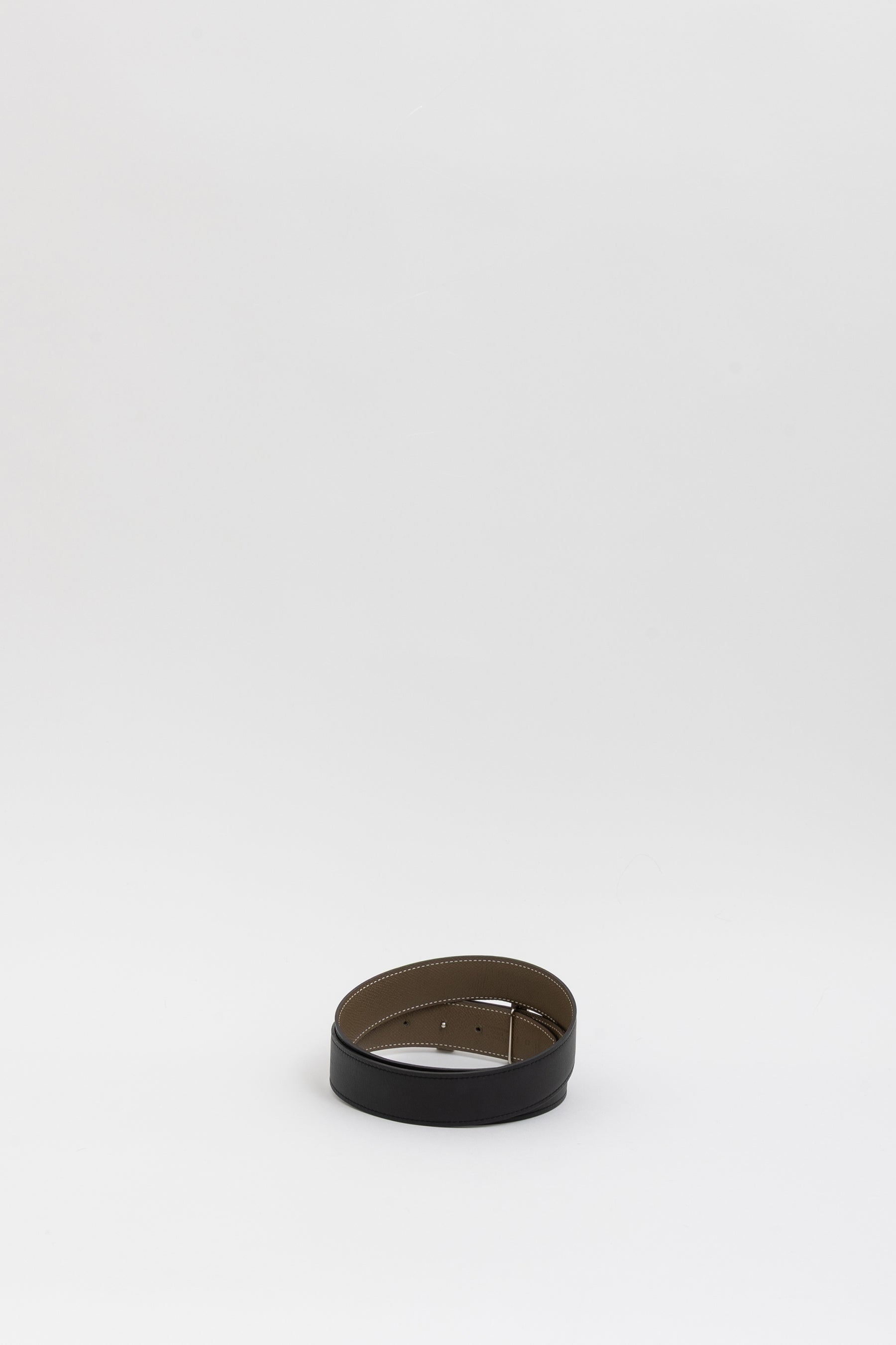 H Belt Buckle & Reversible Leather Strap
