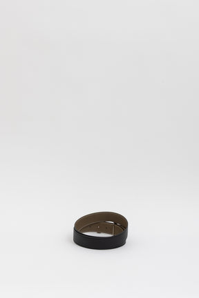 H Belt Buckle & Reversible Leather Strap
