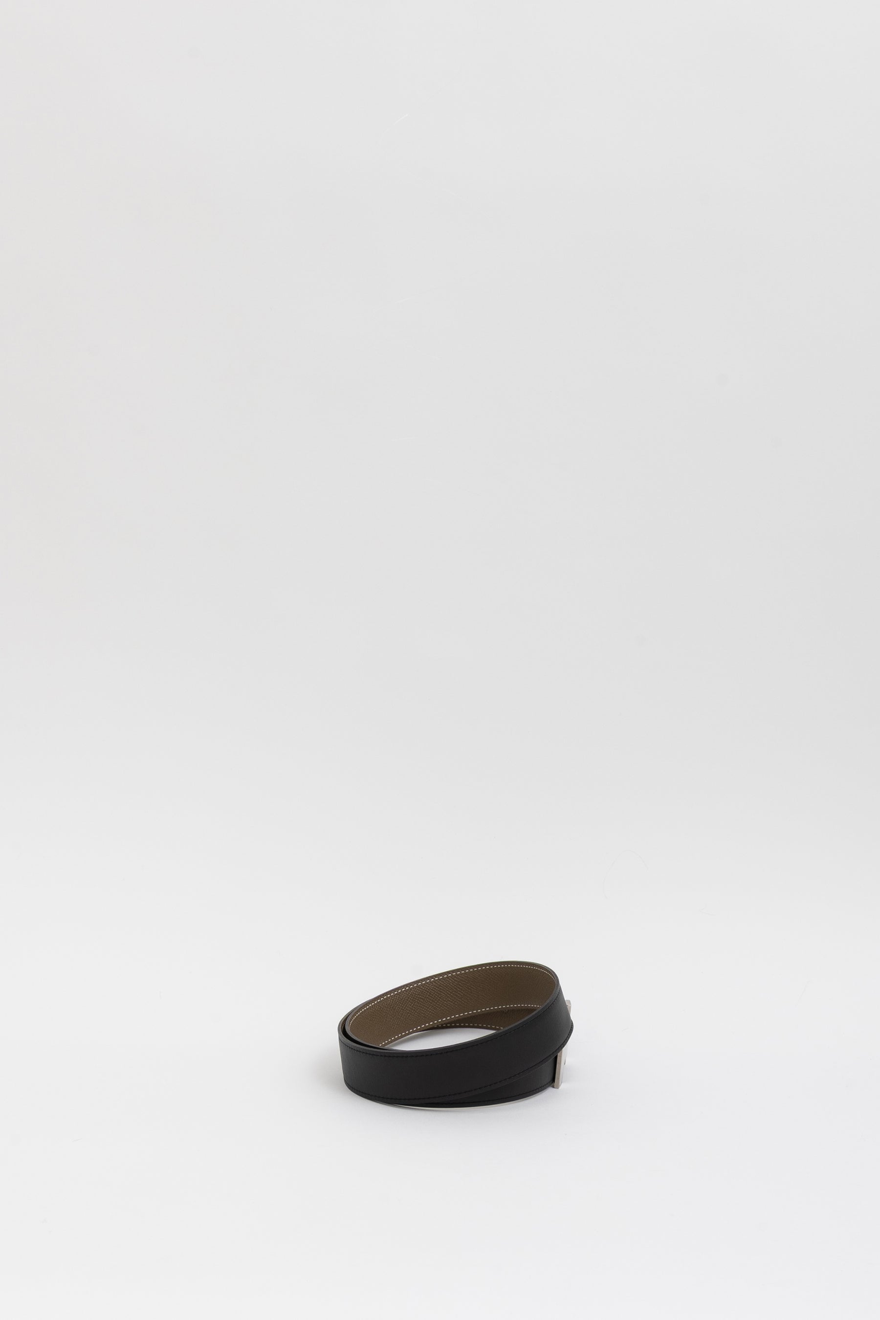 H Belt Buckle & Reversible Leather Strap