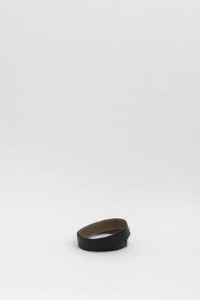 H Belt Buckle & Reversible Leather Strap