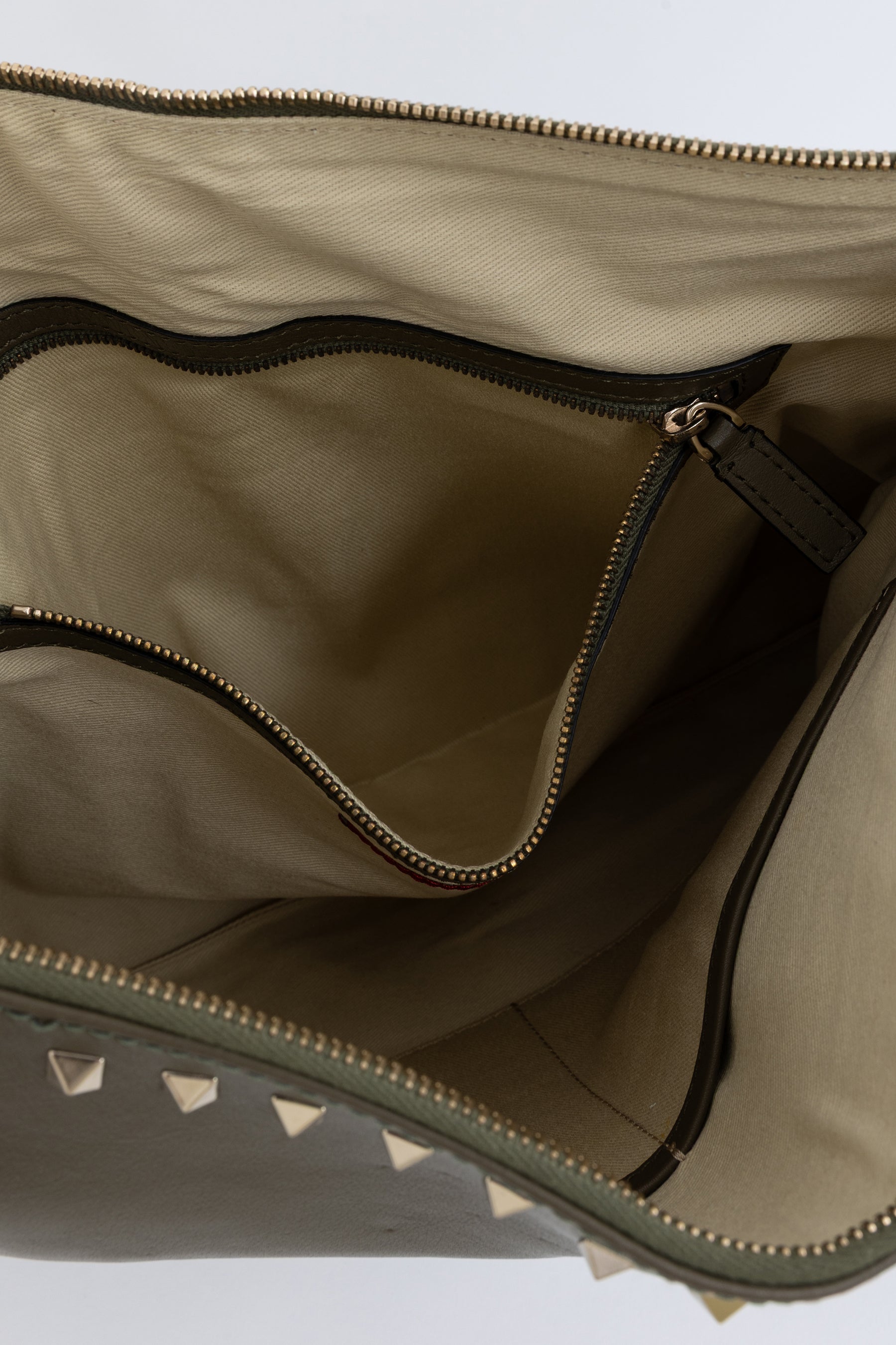 Rockstud Leather Clutch