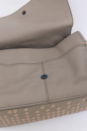 Studded Intrecciato Shoulder Bag