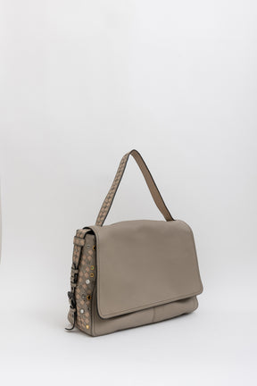 Studded Intrecciato Shoulder Bag