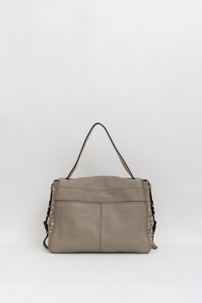 Studded Intrecciato Shoulder Bag