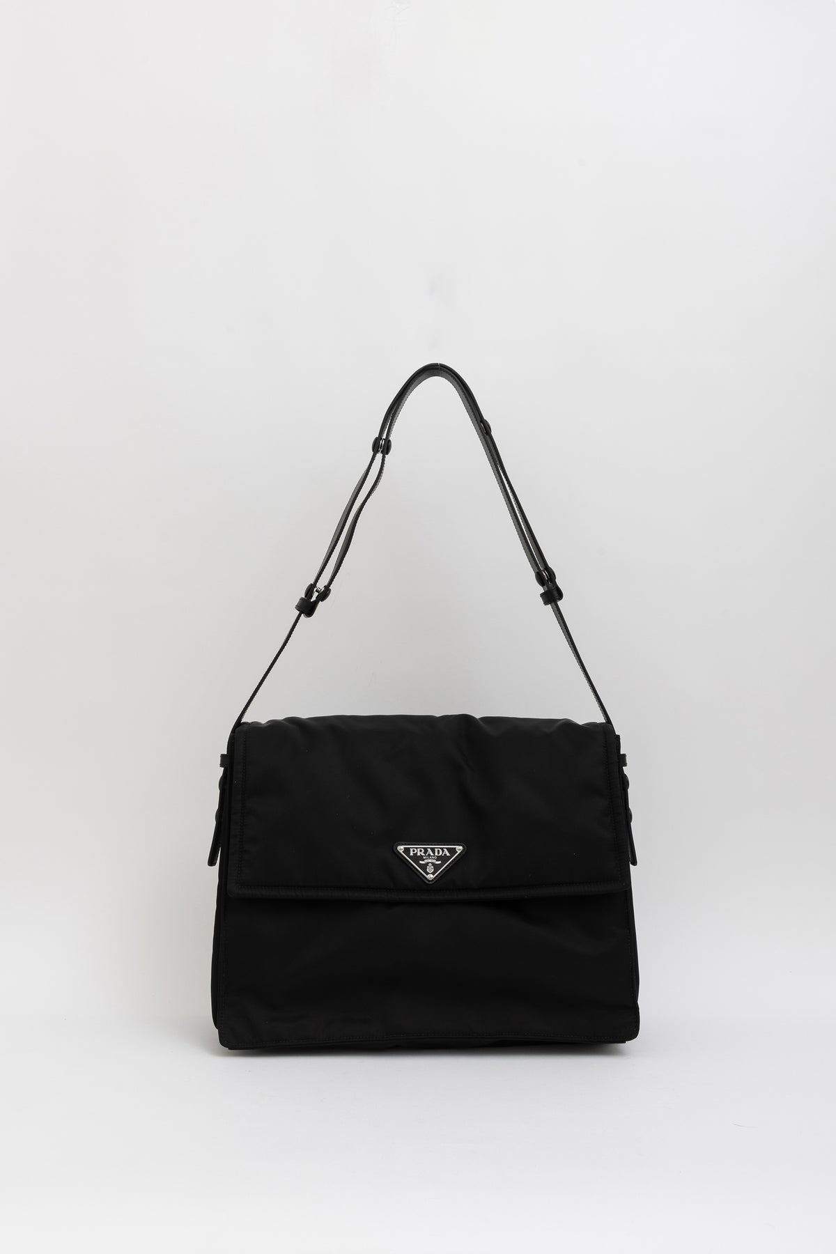 Traveller Large Padded Re-Nylon Shoulder Bag