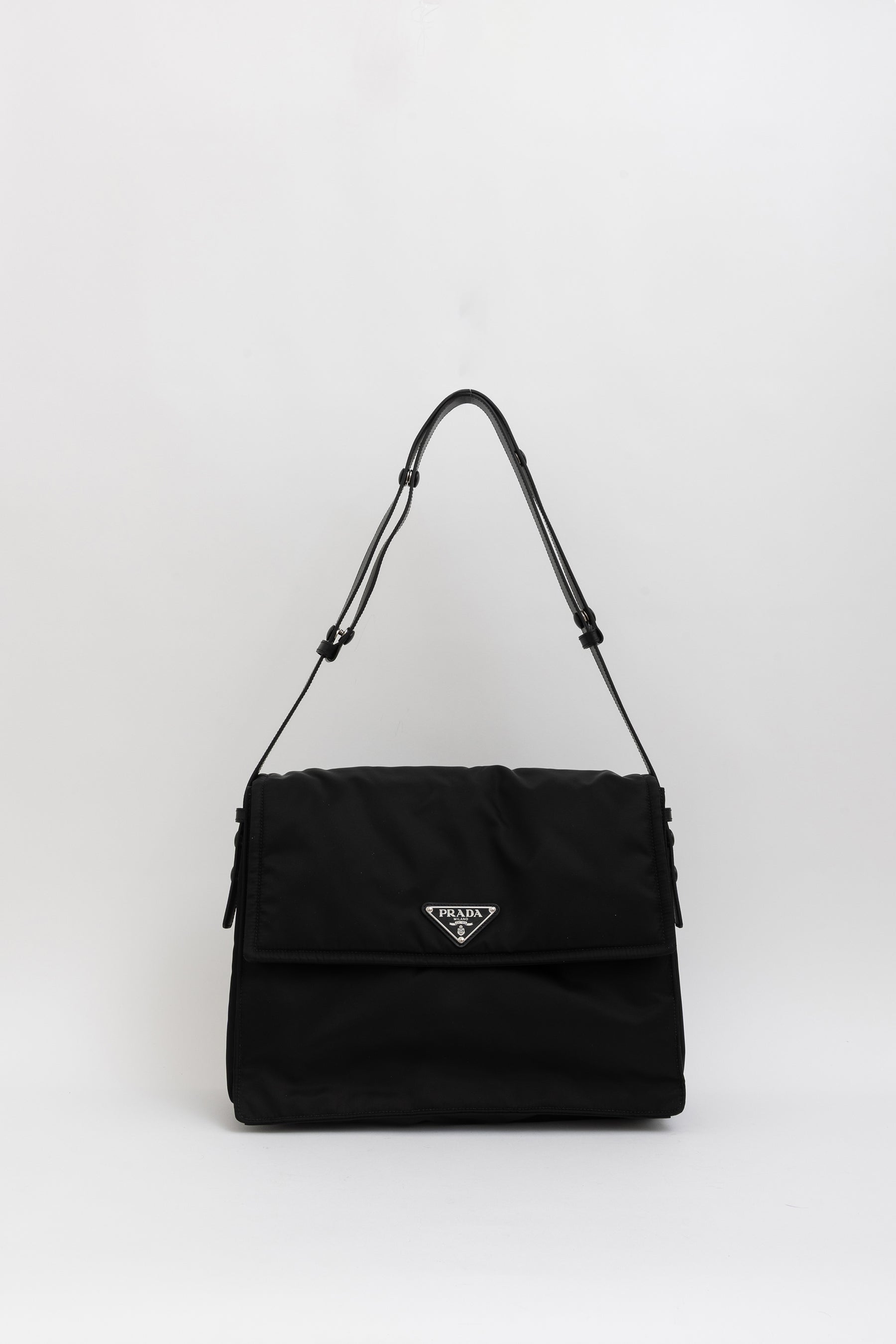 Traveller Large Padded Re-Nylon Shoulder Bag