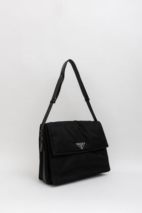 Traveller Large Padded Re-Nylon Shoulder Bag