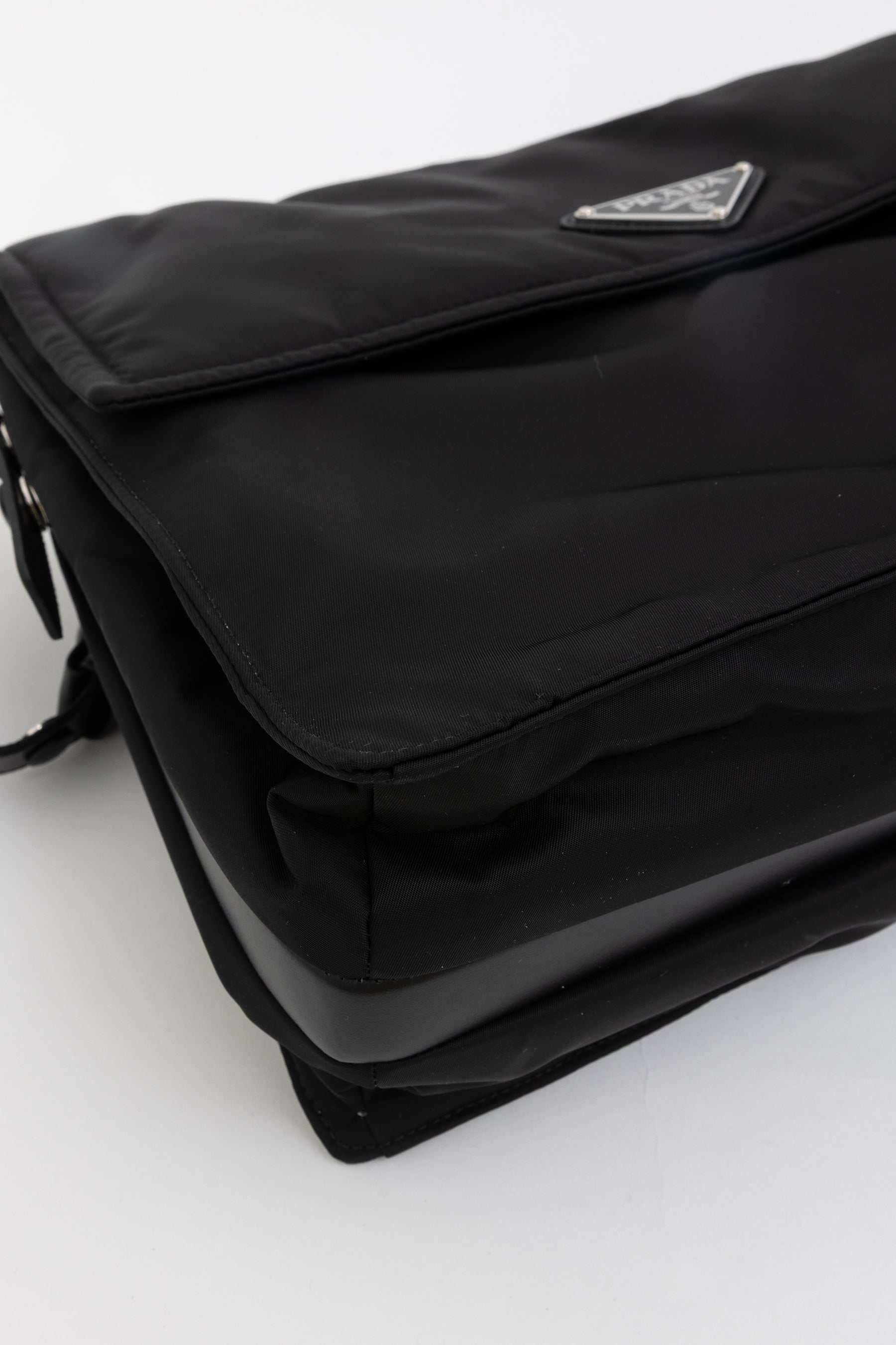 Traveller Large Padded Re-Nylon Shoulder Bag