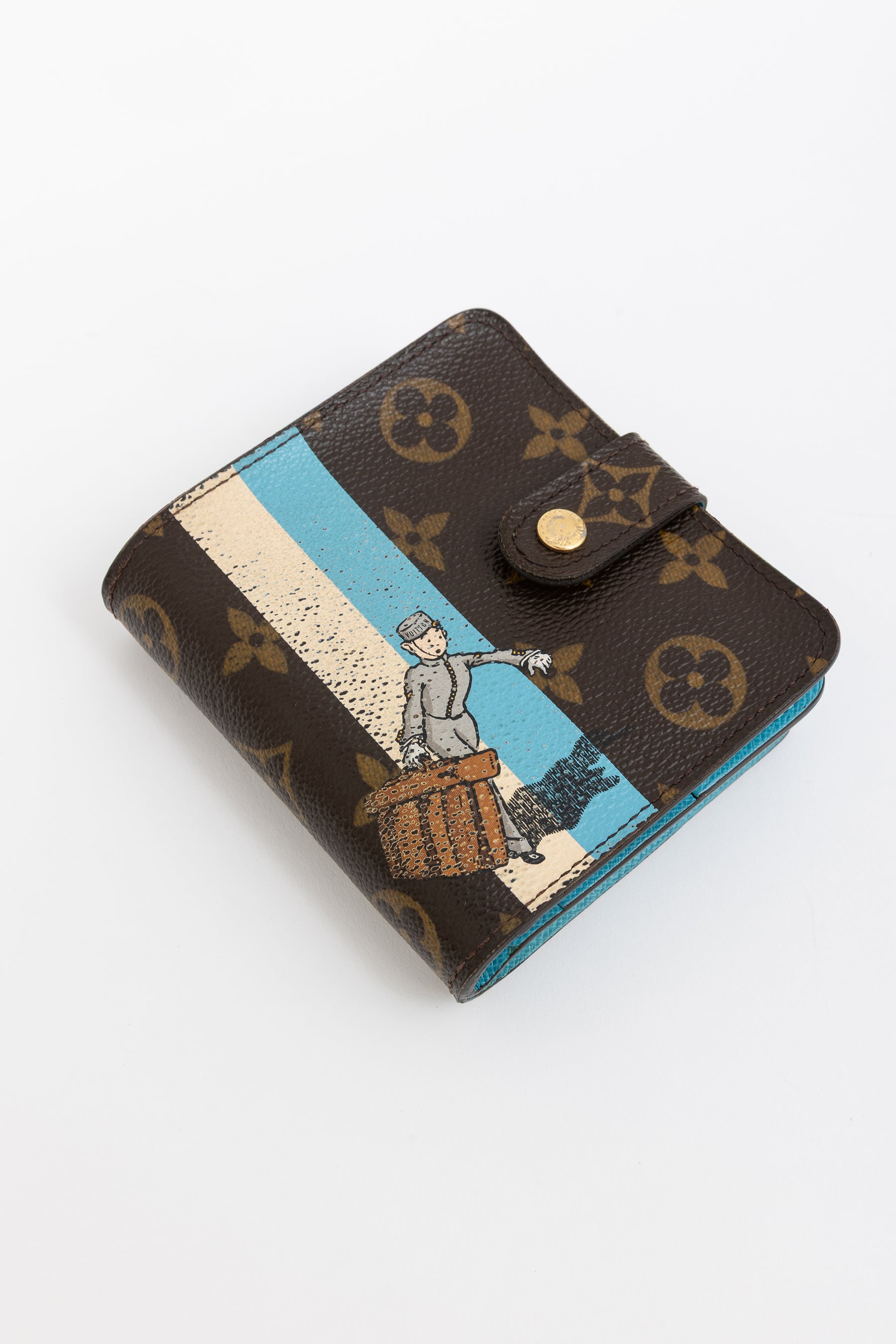 Monogram Groom Compact Zip Wallet