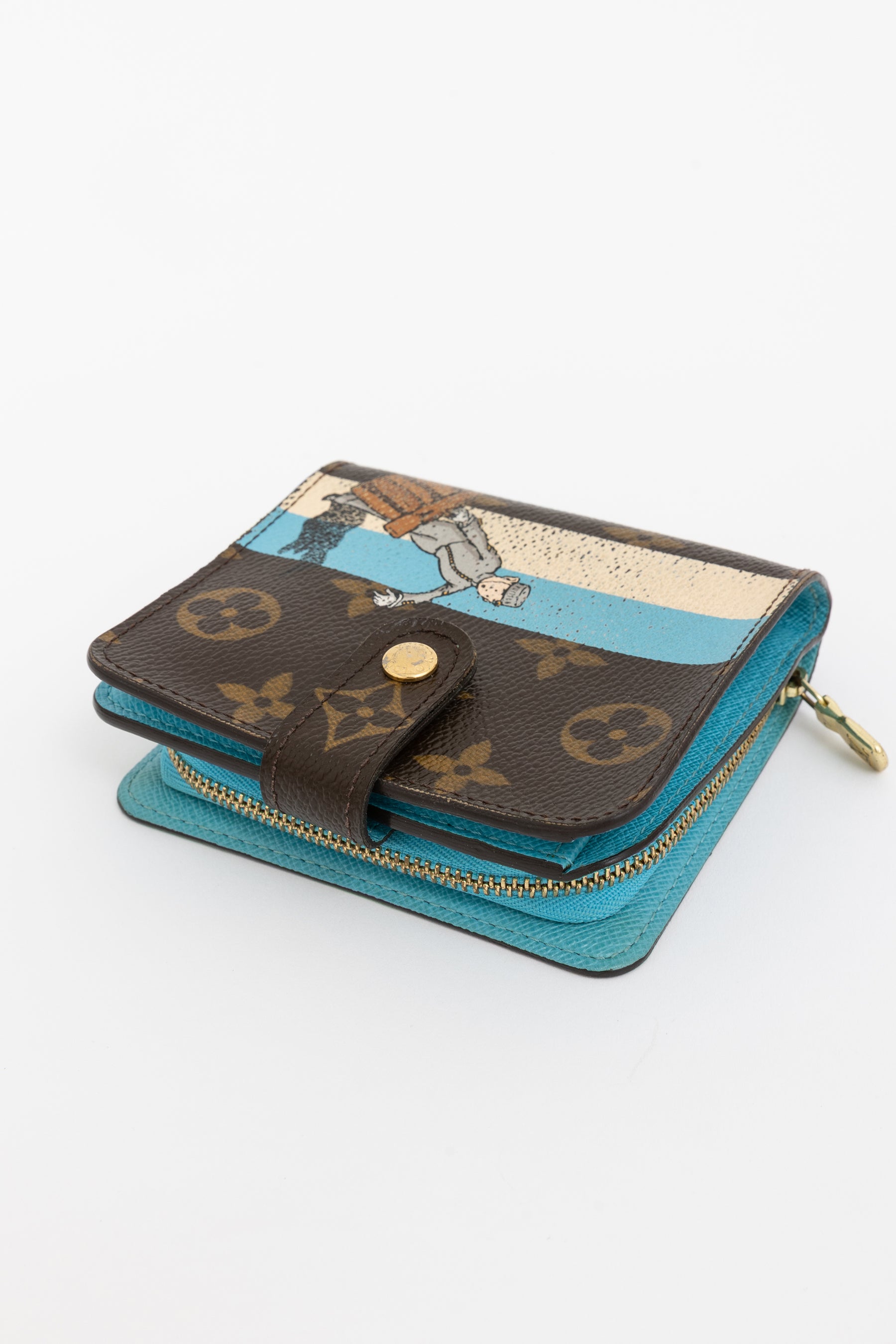 Monogram Groom Compact Zip Wallet