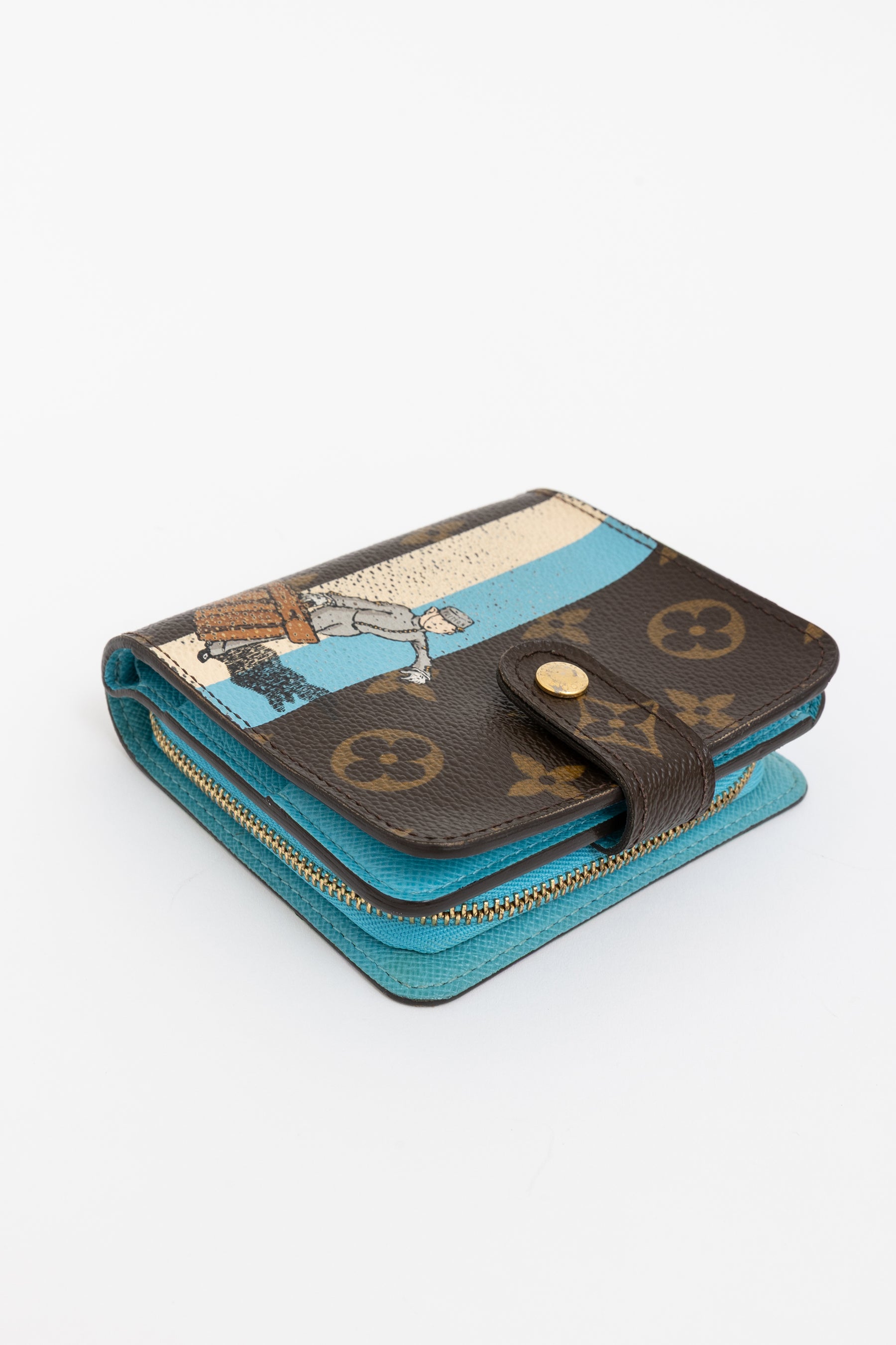 Monogram Groom Compact Zip Wallet
