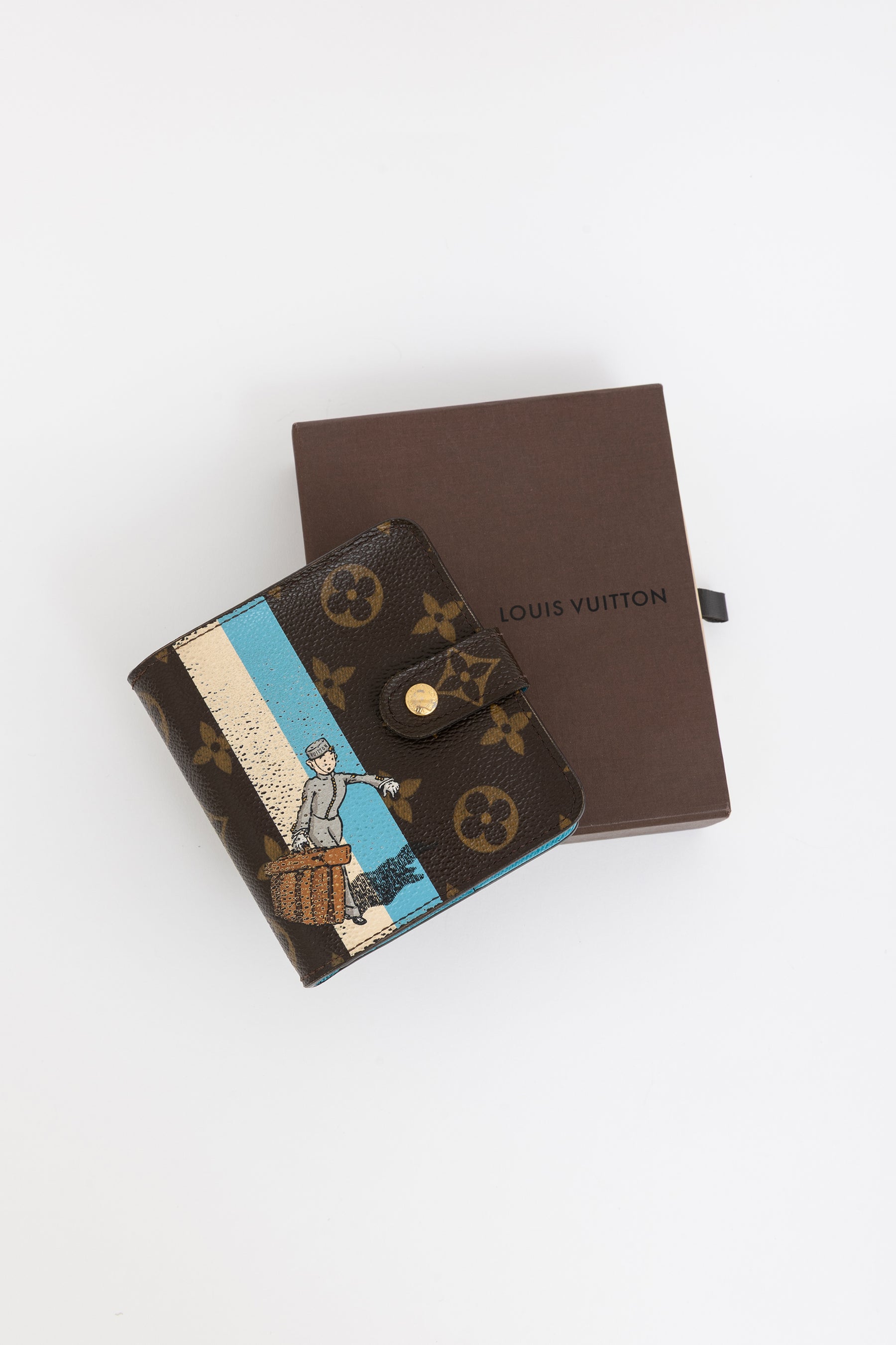 Monogram Groom Compact Zip Wallet