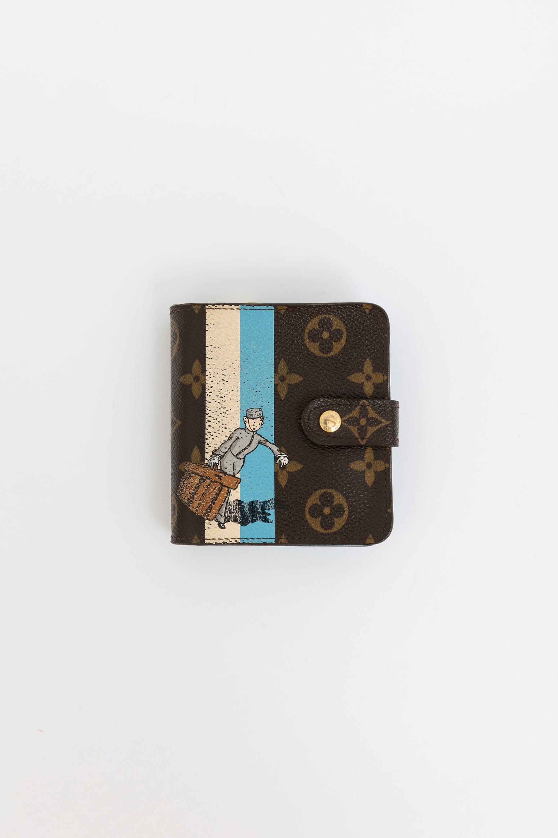 Monogram Groom Compact Zip Wallet
