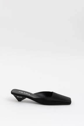 Square-Toe Satin Mules