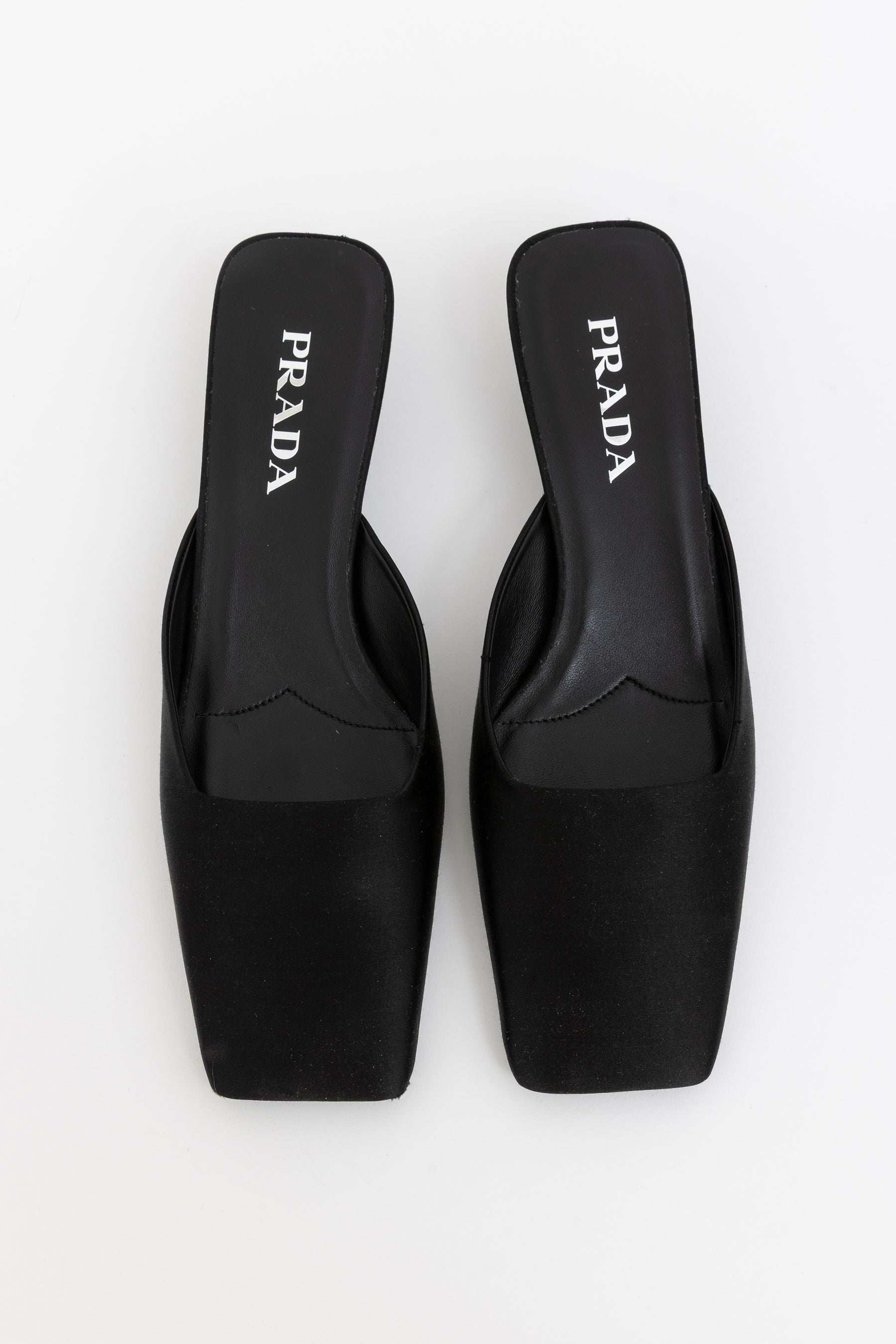 Square-Toe Satin Mules