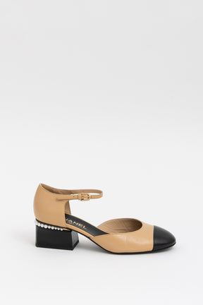 Pearl Heel Mary Jane Pumps