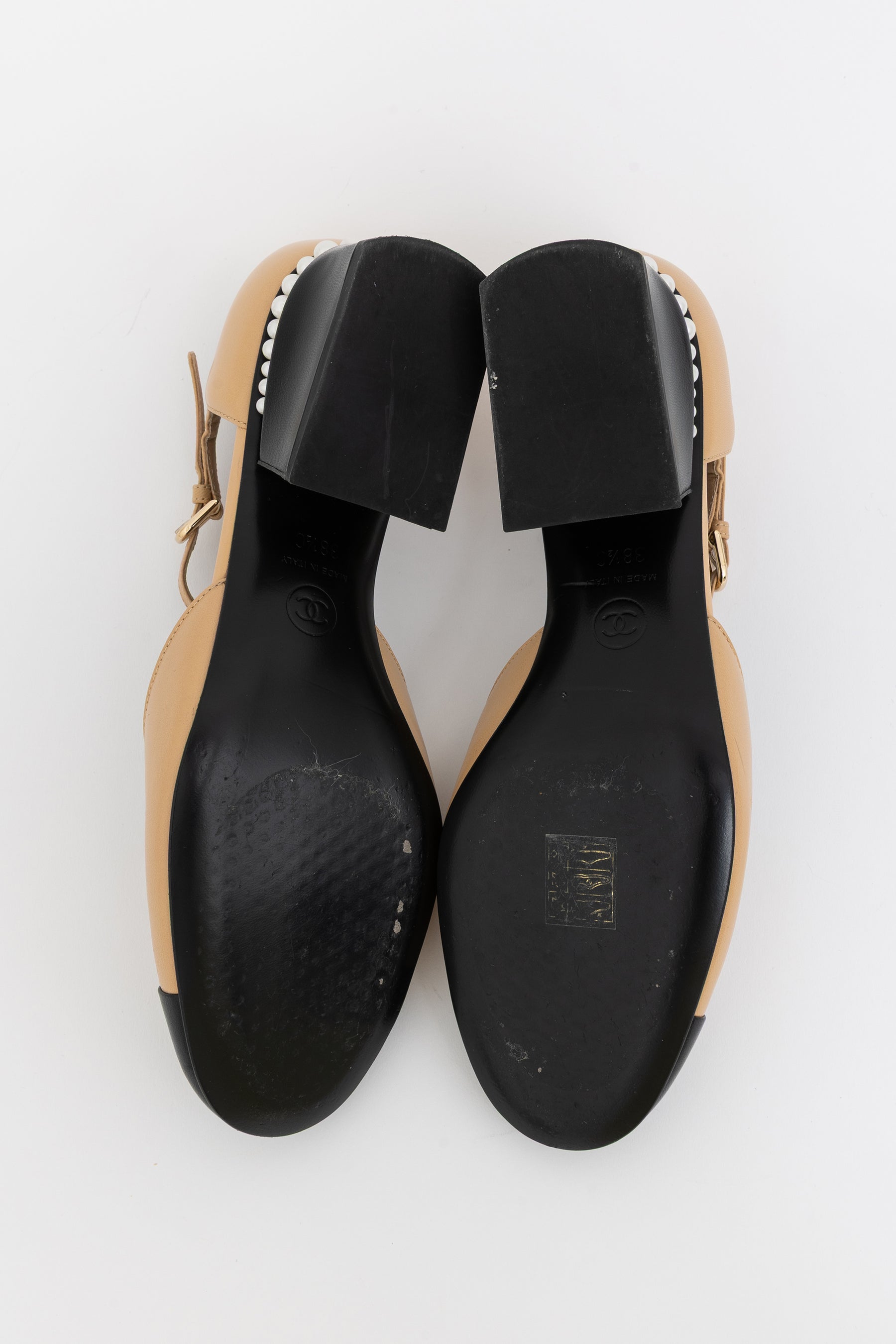 Pearl Heel Mary Jane Pumps