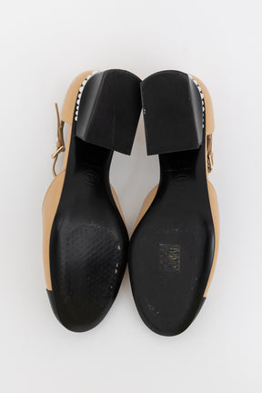 Pearl Heel Mary Jane Pumps
