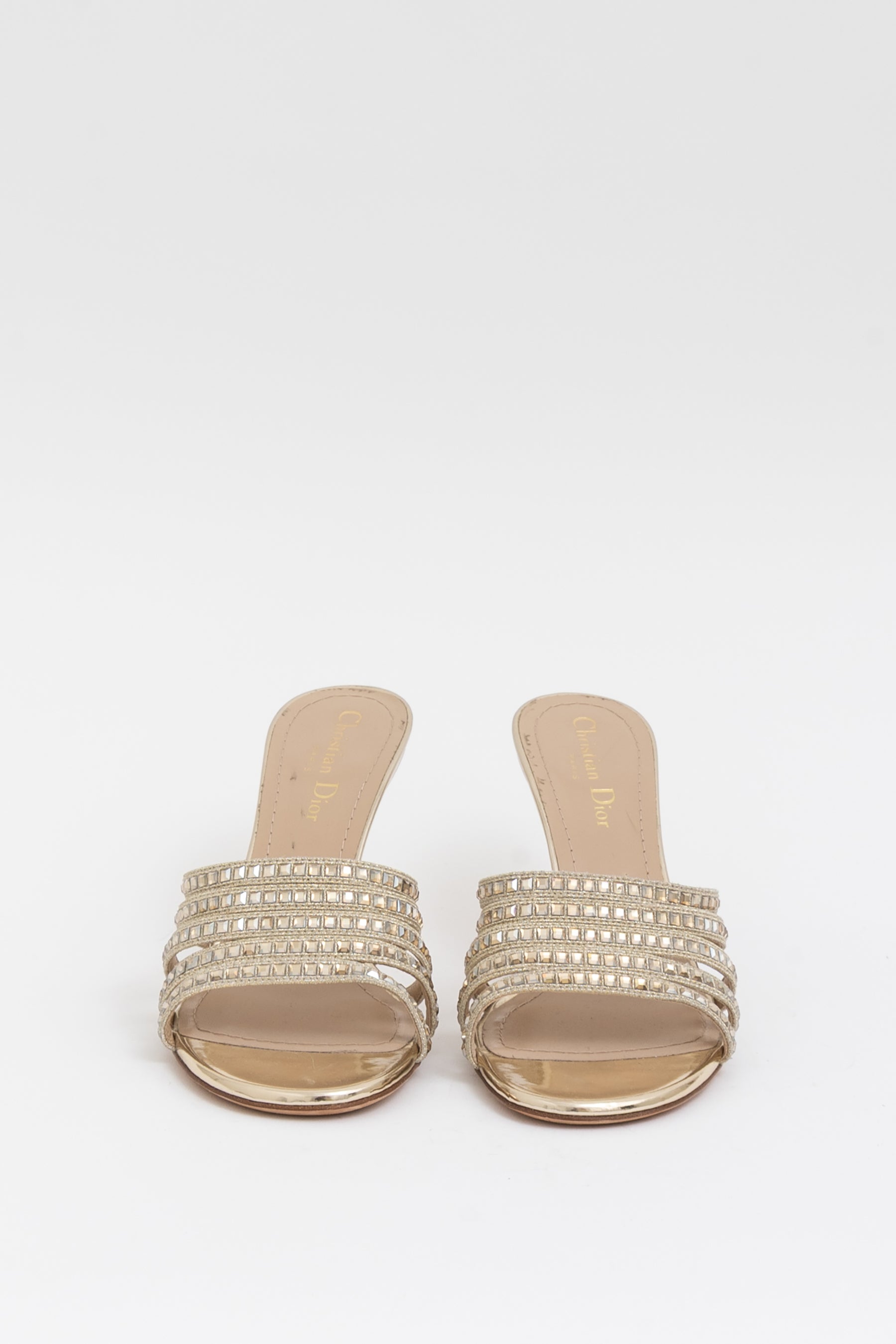 Crystal Strappy Mules