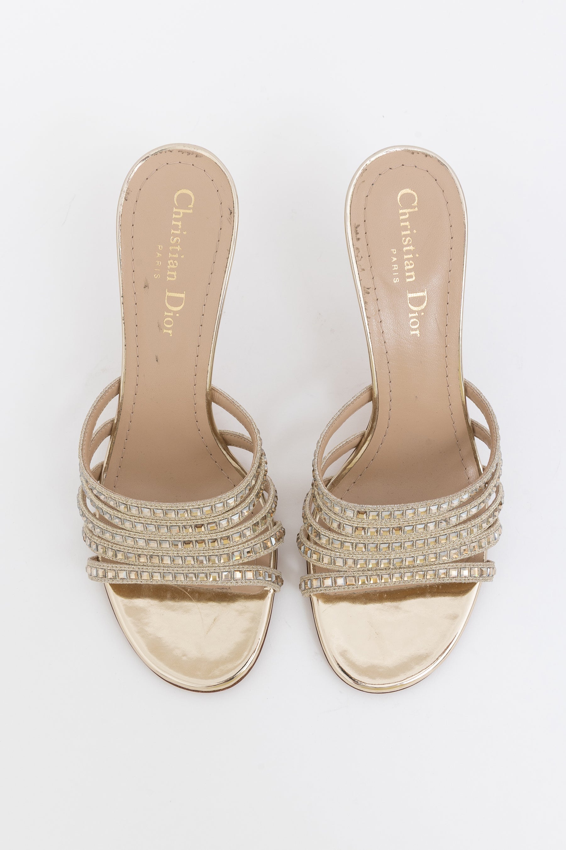 Crystal Strappy Mules