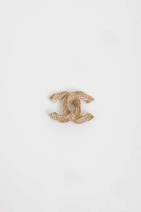 Crystal Twisted CC Brooch