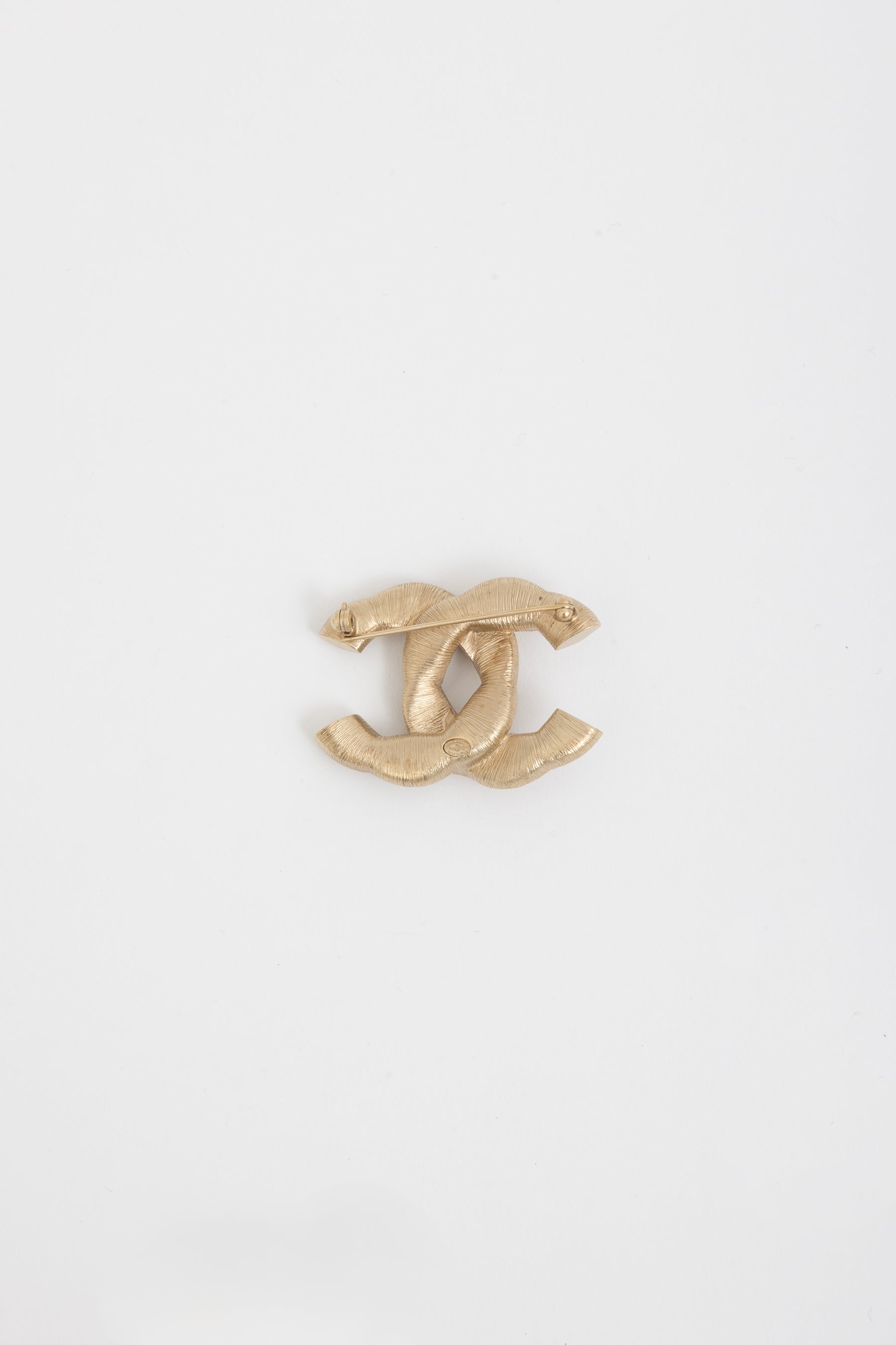 Crystal Twisted CC Brooch