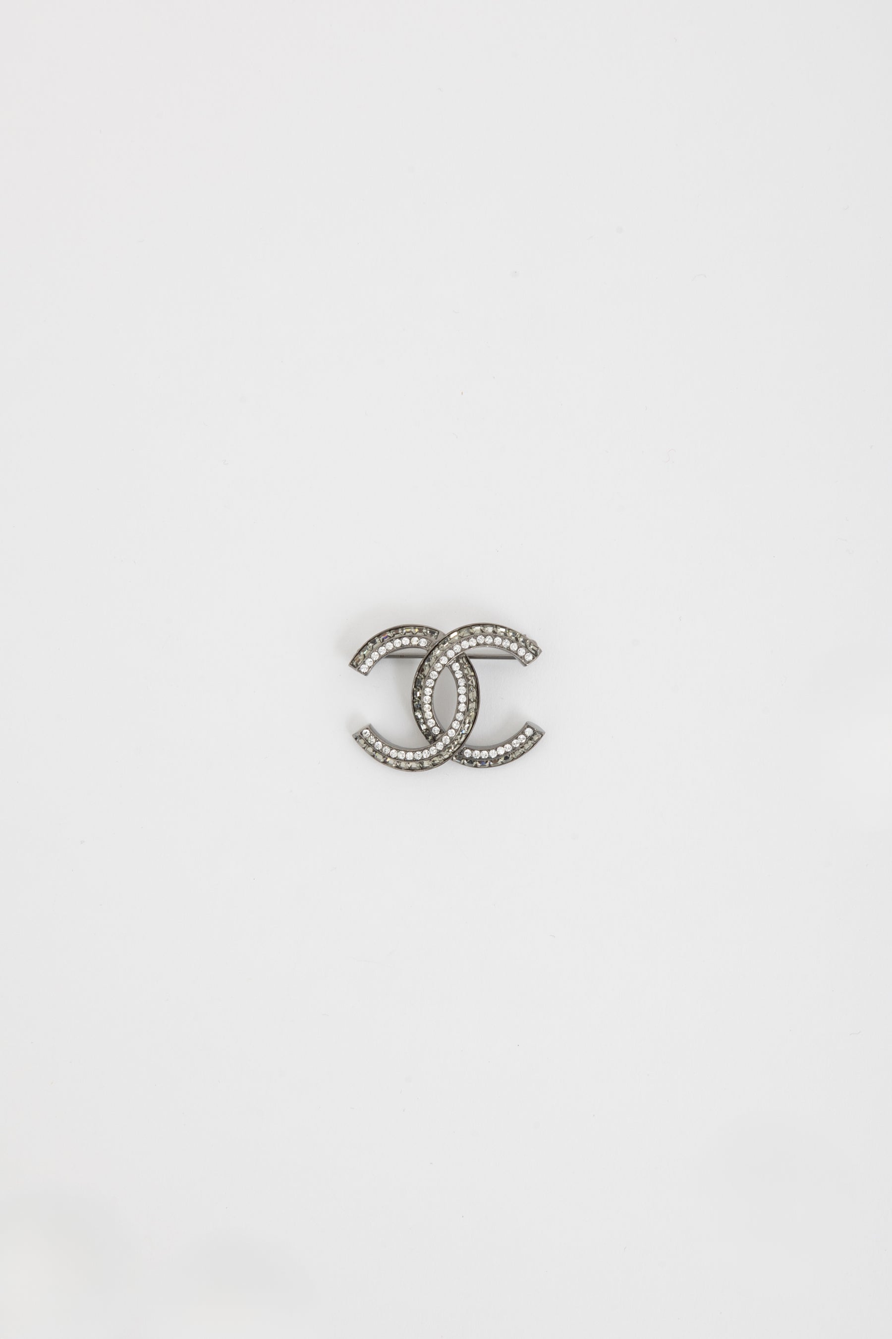 Ruthenium CC Strass Brooch