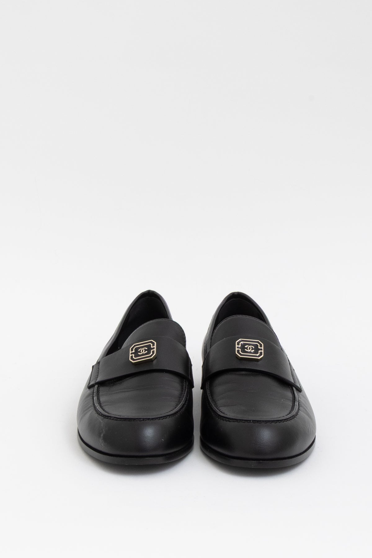 Enamel CC Logo Loafers