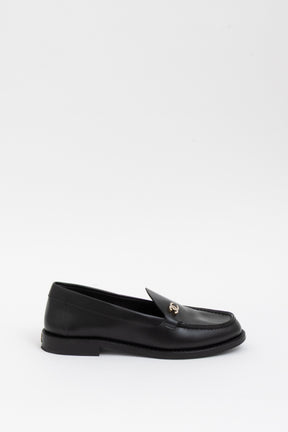 Crystal Logo Moccasin Loafers