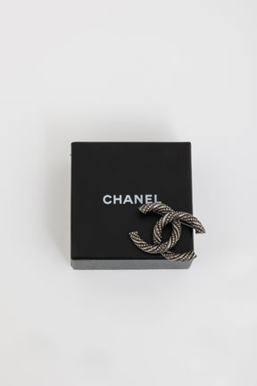 Ruthenium Twisted Rope CC Brooch