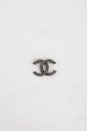 Ruthenium Twisted Rope CC Brooch