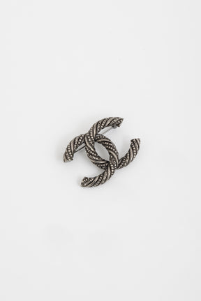 Ruthenium Twisted Rope CC Brooch