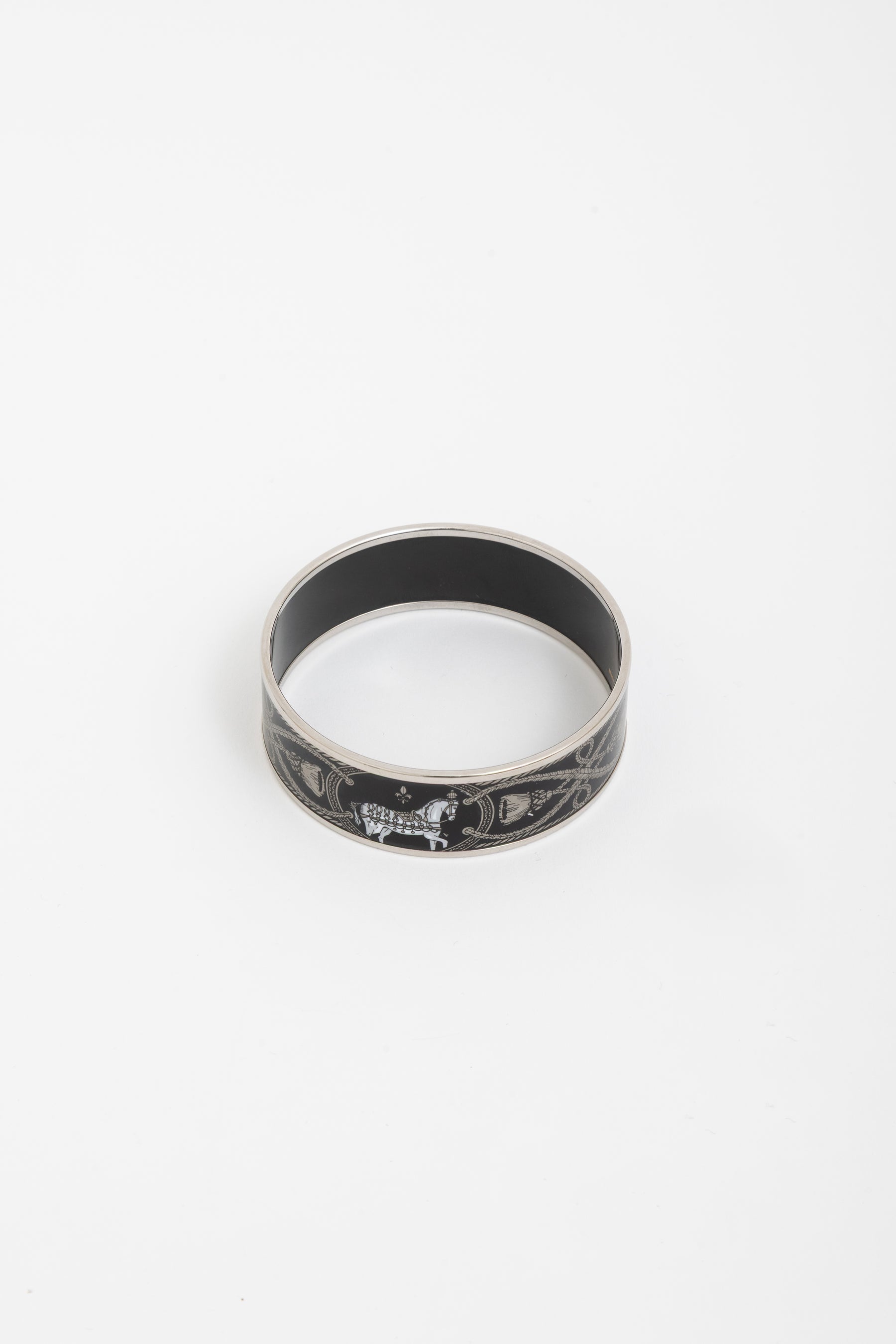 Grand Apparat Wide Enamel Bangle Bracelet