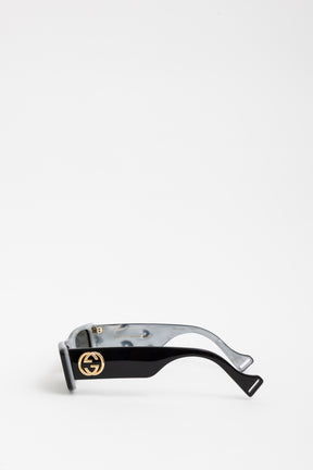 Rectangular Logo Sunglasses