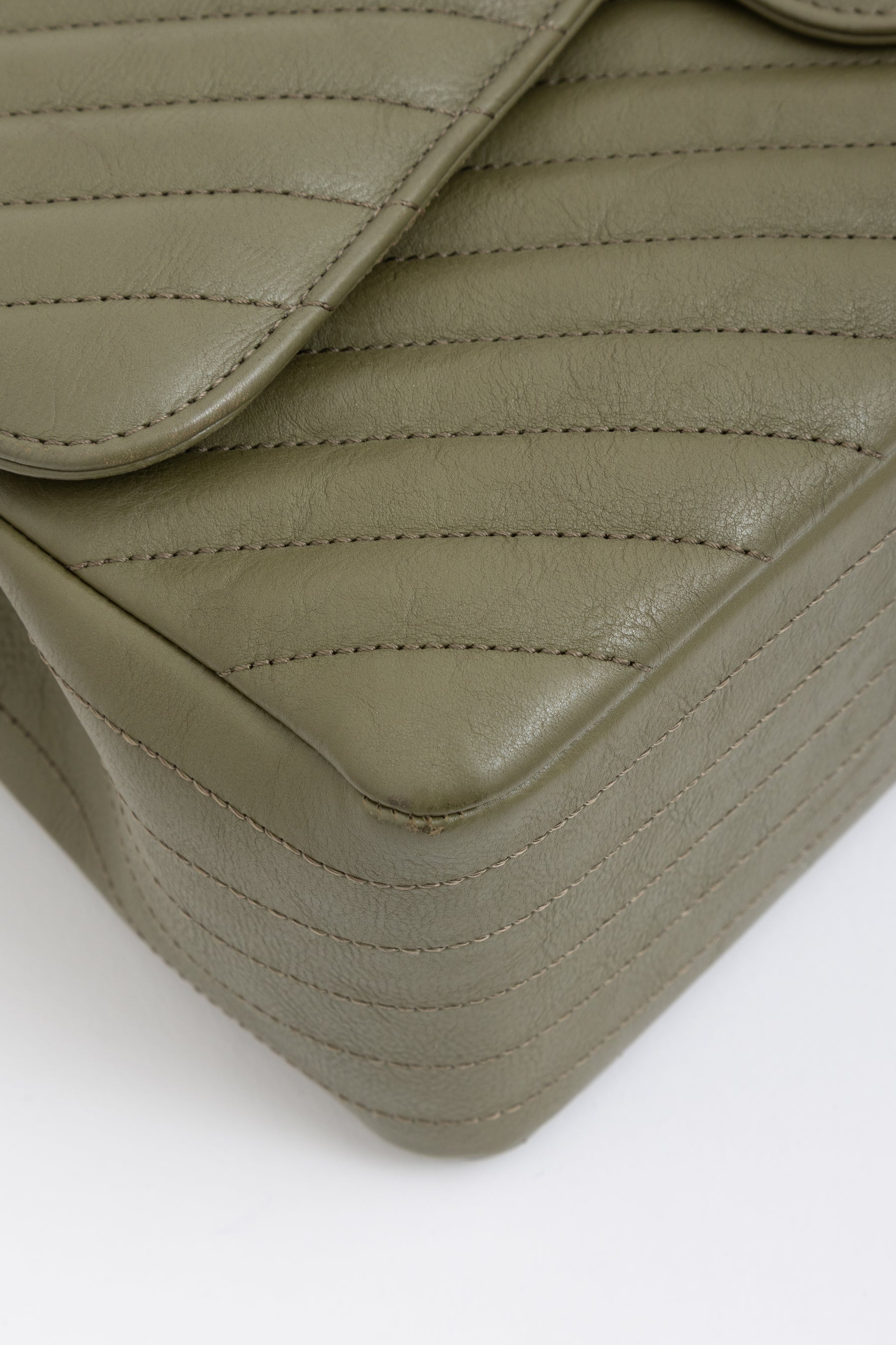 Chevron Jumbo Classic Double Flap Bag
