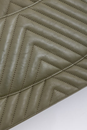 Chevron Jumbo Classic Double Flap Bag
